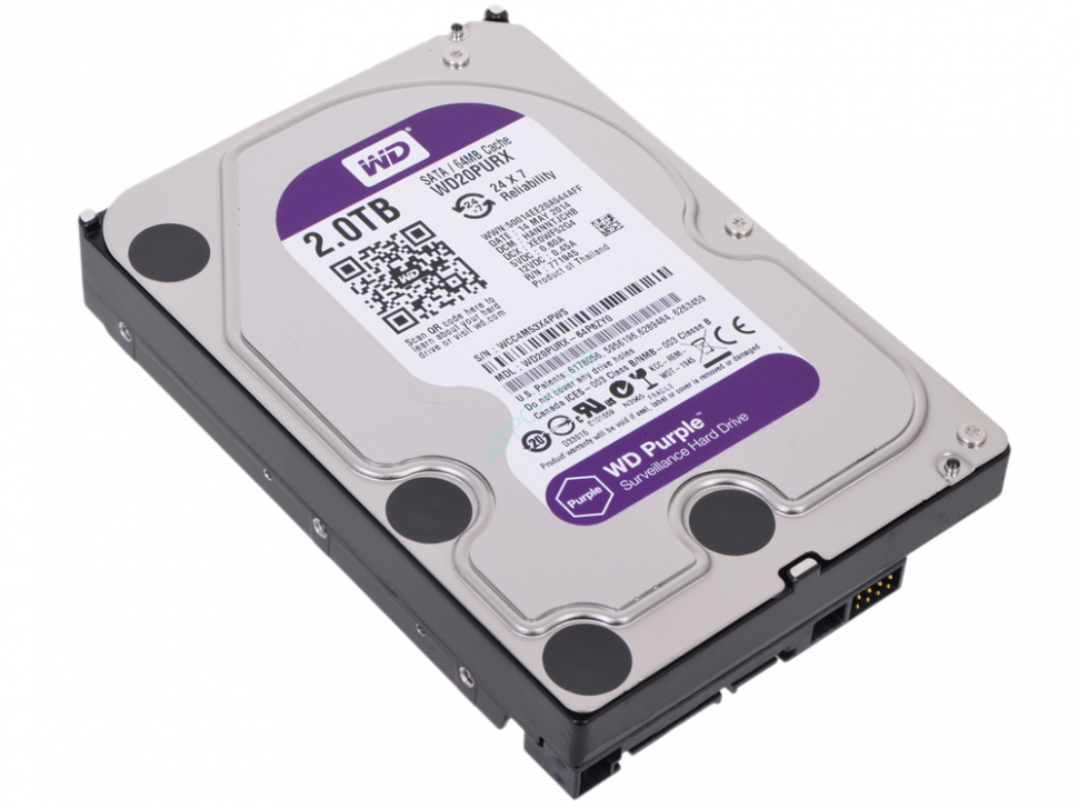 Жесткий диск 2Tb Western Digital Purple WD20PURX фото 1 — HTPC-Home.ru
