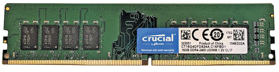 Оперативная память 16Gb Crucial CT16G4DFD824A DDR4 DIMM PC4-19200  фото 1 &mdash; HTPC-Home.ru