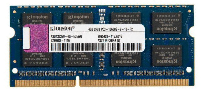 Оперативная память 4Gb Kingston ASU1333S9-4G DDR3 1333 SODIMM   фото 1 — HTPC-Home.ru