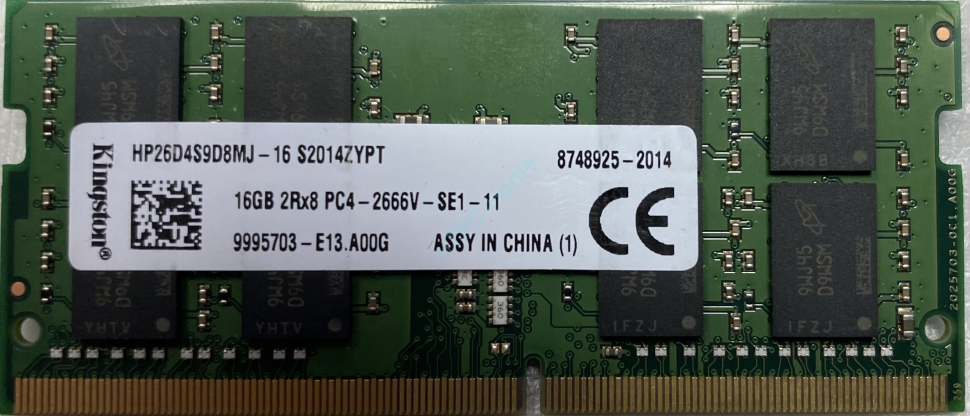 Оперативная память 16Gb Kingston HP26D4S9D8MJ-16 DDR4 2666 SO-DIMM фото 1 — HTPC-Home.ru