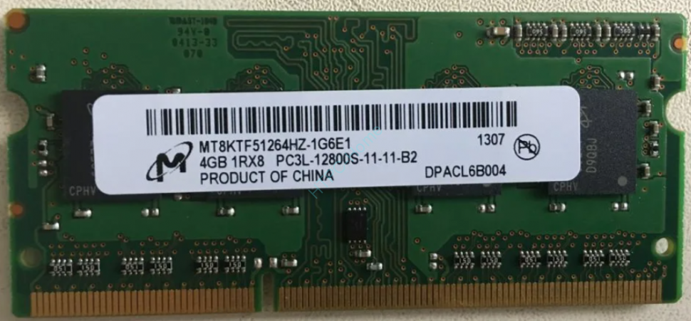 Оперативная память 4Gb Micron MT8KTF51264HZ-1G6E1 DDR3L 1600 SO-DIMM фото 1 — HTPC-Home.ru