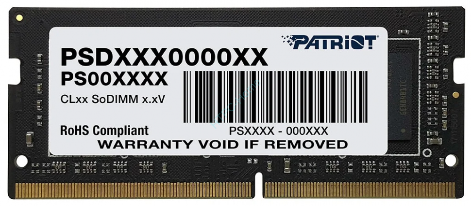 Оперативная память 8GB Patriot Memory PSD48G266681S DDR4 2666MHz SODIMM CL19  фото 1 &mdash; HTPC-Home.ru