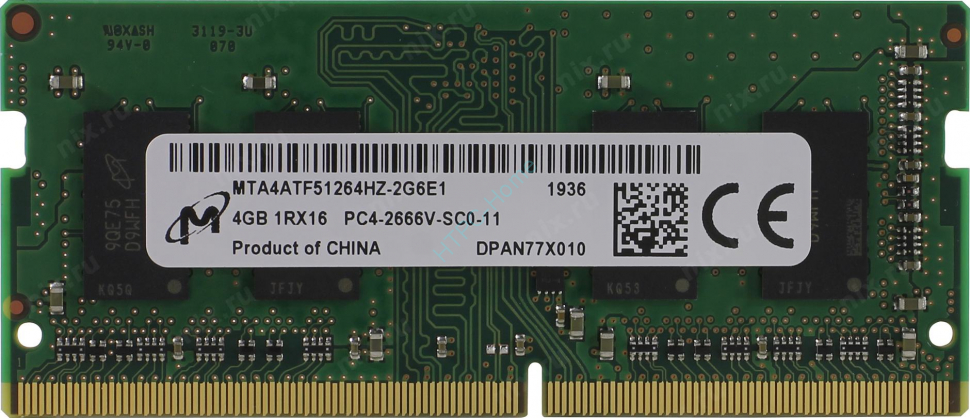 Оперативная память 4Gb Micron MTA4ATF51264AZ-2G3E1 DDR4 2400 DIMM фото 1 — HTPC-Home.ru