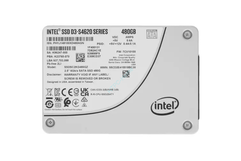 Твердотельный накопитель 480Gb SATA Intel D3-S4620 Series SSDSC2KG480GZ01 2.5" фото 1 &mdash; HTPC-Home.ru