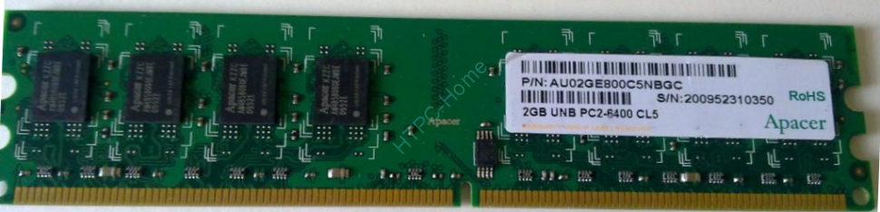 Оперативная память 2Gb Apacer AU02GE800C5NBGC DDR2 800 DIMM  фото 1 — HTPC-Home.ru