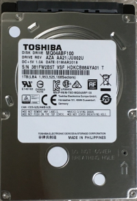 Жесткий диск 1Tb TOSHIBA MQ04ABF100 2.5" 5400rpm 16Mb 7mm