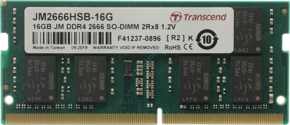 Оперативная память 16Gb Transcend JM2666HSE-16G DDR4 2666 SO-DIMM фото 1 — HTPC-Home.ru