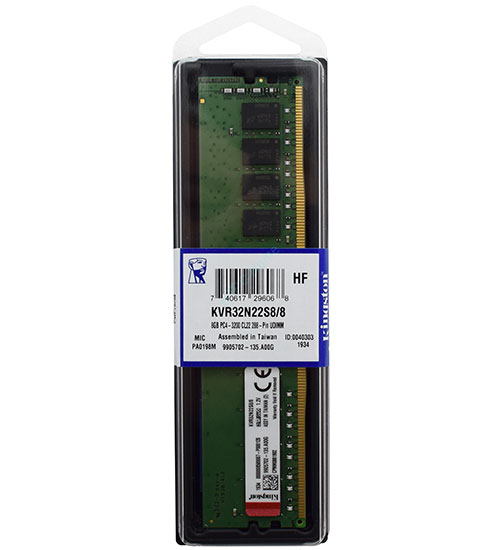 Оперативная память 8Gb Kingston KVR32N22S6/8 DDR4 3200 DIMM CL22 фото 1 — HTPC-Home.ru