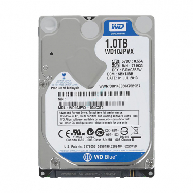 Жесткий диск 1Tb Western Digital Blue WD10JPVX 2.5&quot; 5400rpm 8Mb — HTPC-Home.ru