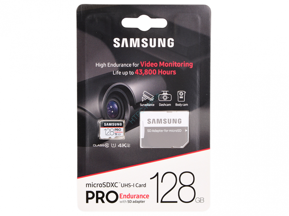 Карта памяти Samsung PRO Endurance MB-MJ128GA / RU microSDXC Memory Card 128Gb Class10 UHS-I U1+ microSD-- > SD Adapter фото 1 — HTPC-Home.ru
