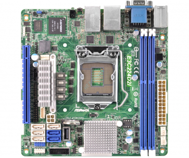 Материнская плата Socket 1150 ASRock E3C224D2I SERVER MB/C224/2DDR3/4SATA3/2SATA2 OEM  — HTPC-Home.ru