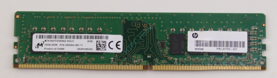 Оперативная память 16Gb Micron MTA16ATF2G64AZ-3G2J1 DDR4 3200 DIMM фото 1 — HTPC-Home.ru