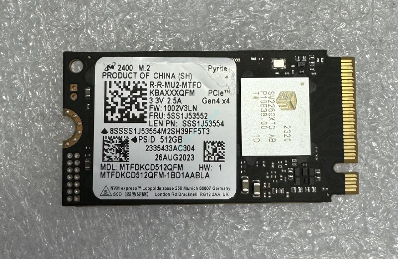 SSD накопитель 512ГБ Micron 2400 MTFDKCD512QFM PCI-E 2242 фото 1 &mdash; HTPC-Home.ru
