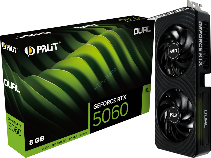 Видеокарта NVIDIA GeForce RTX 5060 Palit Dual 8Gb NE75060019P1-GB2063D фото 1 — HTPC-Home.ru
