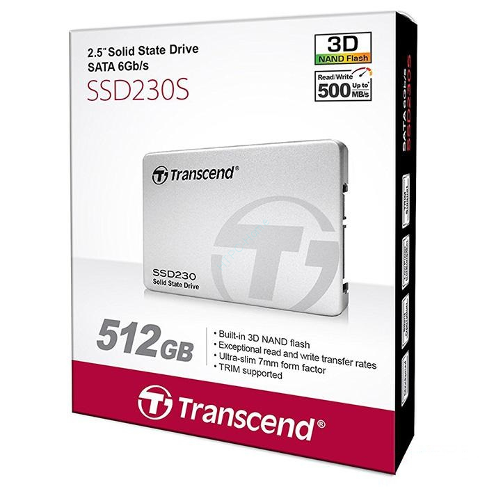 Твердотельный накопитель 512Gb Transcend SSD230S TS512GSSD230S 2.5"  фото 1 — HTPC-Home.ru