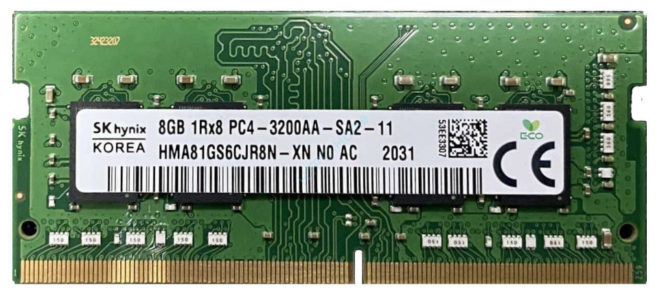 Оперативная память 8Gb Hynix HMA81GS6CJR8N-XN DDR4 3200 SODIMM фото 1 — HTPC-Home.ru