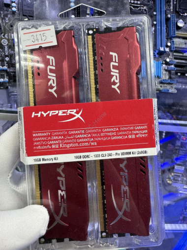 Оперативная память 8Gbx2 Kingston HyperX Fury HX313C9FBK2/16 DDR3 1333 DIMM CL9  — HTPC-Home.ru