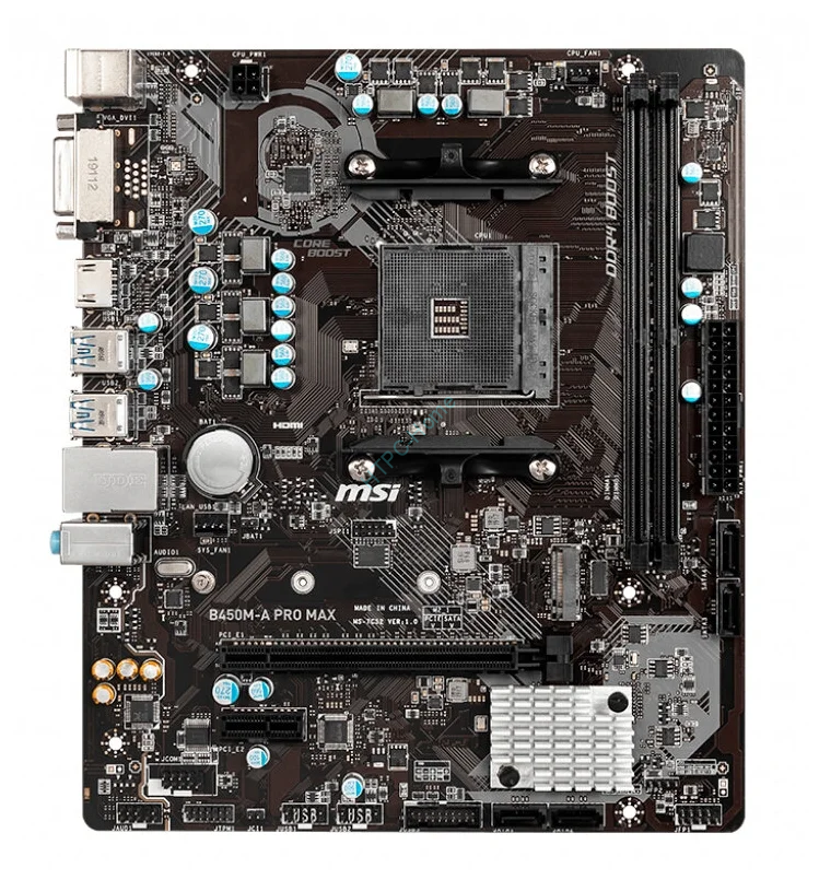 Материнская плата MSI B450M-A PRO MAX фото 1 — HTPC-Home.ru