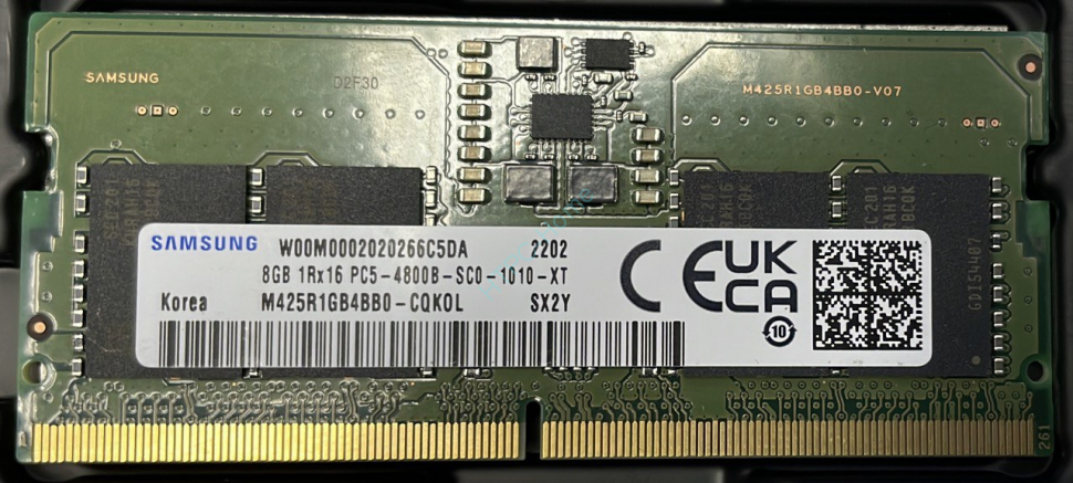 Оперативная память 8Gb Samsung M425R1GB4BB0-CQK0L DDR5 4800 SODIMM фото 1 — HTPC-Home.ru