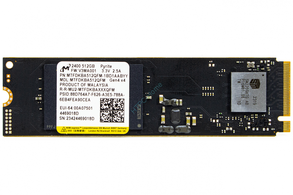  Твердотельный накопитель 512Gb SSD M.2 Micron 2400E MTFDKBA512QFM 2280 фото 1 — HTPC-Home.ru