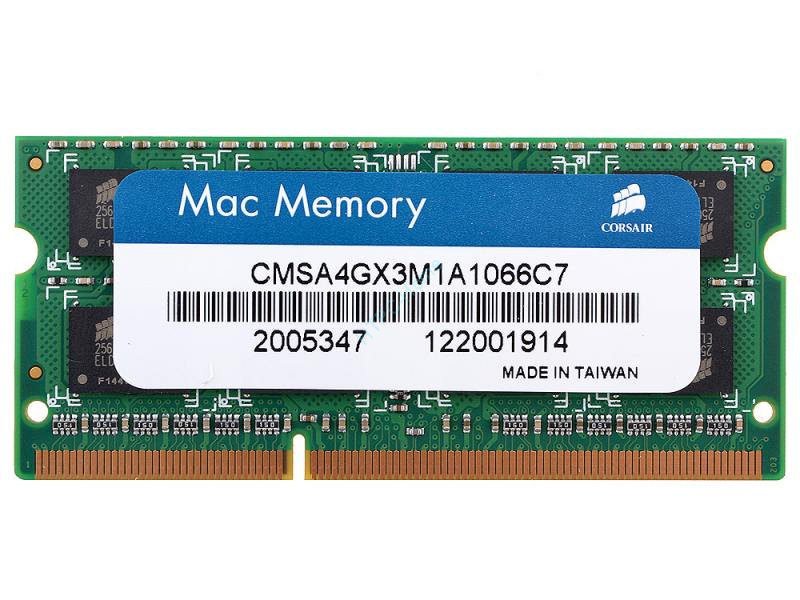 Оперативная память 4Gb Corsair CMSA4GX3M1A1066C7 DDR3 1066 SO-DIMM ...