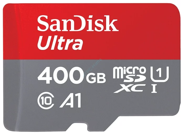 Карта памяти 400GB SanDisk Ultra SDSQUAR-400G-GN6MA microSDXC Class 10 UHS Class 1 A1 100MB/s  + SD adapter фото 1 — HTPC-Home.ru