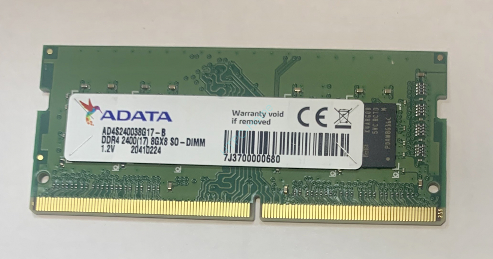 Оперативная память 8Gb ADATA AD4S2400W8G17-B DDR4 2400 SO-DIMM  фото 1 — HTPC-Home.ru