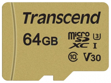 Карта памяти 64gb Transcend microSDXC 500S Class 10 + adapter, MLC TS64GUSD500S — HTPC-Home.ru