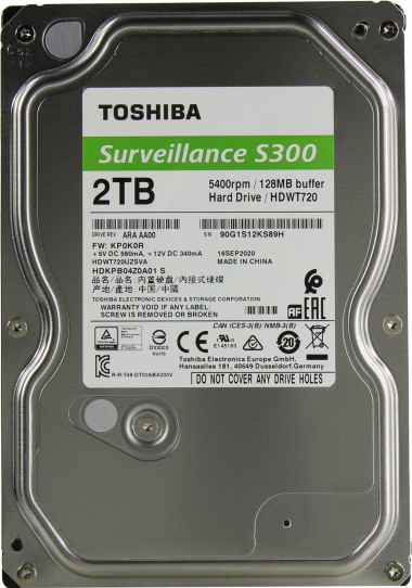Жесткий диск 2Тб Toshiba Surveillance S300 HDWT720UZSVA  — HTPC-Home.ru