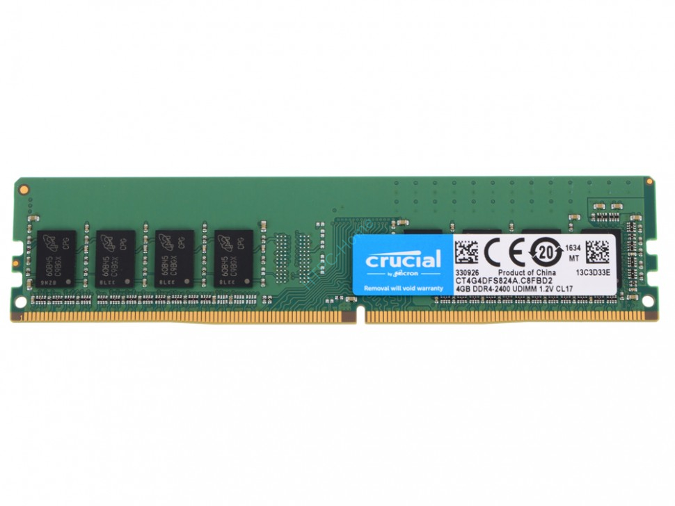 Оперативная память 4Gb Crucial CT4G4DFS824A DDR4 2400 DIMM  фото 1 — HTPC-Home.ru