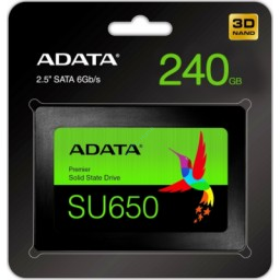 Твердотельный накопитель 240 Gb SATA ADATA Ultimate SU650 ASU650SS-240GT-R 2.5" 3D TLC фото 1 — HTPC-Home.ru