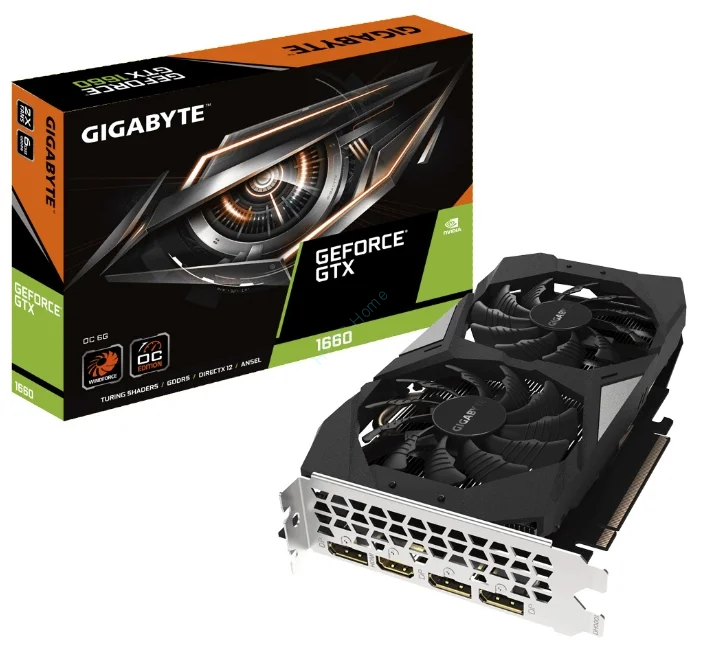 Видеокарта GIGABYTE GeForce GTX 1660 6144MB GV-N1660OC-6GD фото 1 — HTPC-Home.ru