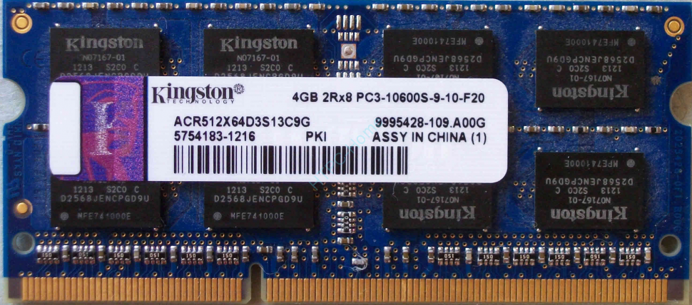 Оперативная память 4Gb Kingston ACR512X64D3S13C9G DDR3 1333 SODIMM фото 1 — HTPC-Home.ru