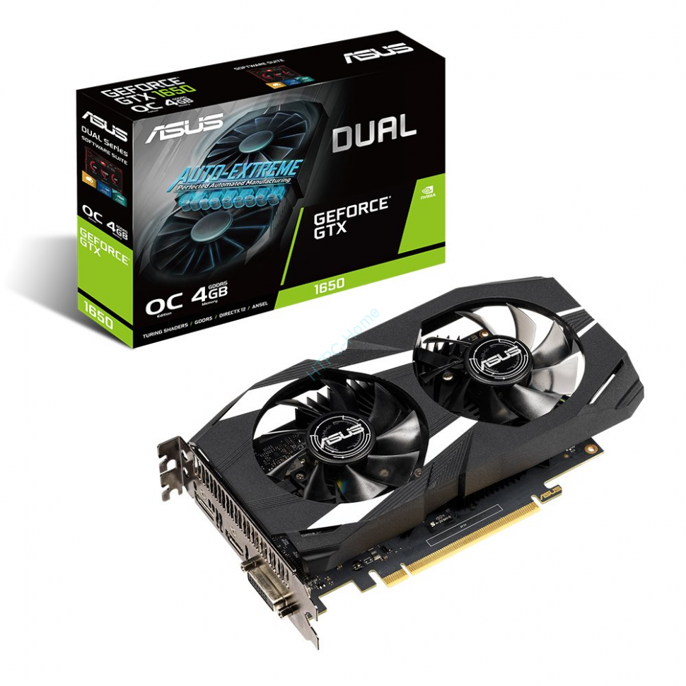 Видеокарта ASUS GeForce GTX 1650 PCI-E 3.0 4096Mb DUAL-GTX1650-4G фото 1 — HTPC-Home.ru
