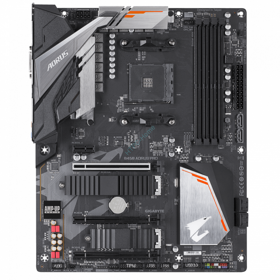 Материнская плата GIGABYTE B450 AORUS PRO AM4 ATX фото 1 — HTPC-Home.ru