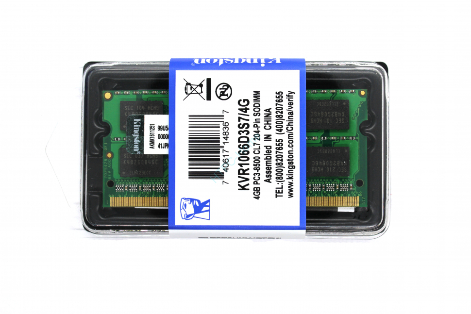 Оперативная память 4Gb Kingston KVR1066D3S7/4G SODIMM PC3-8500 1066MHz  фото 1 — HTPC-Home.ru