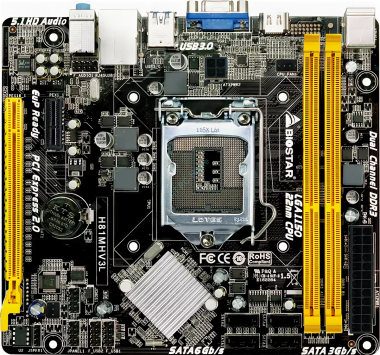 Материнская плата H81MHV3 LGA1150 MicroATX 2DDR3 — HTPC-Home.ru