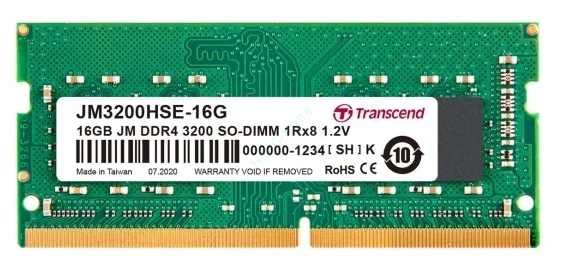 Оперативная память Transcend JetRam 16GB DDR4 3200MHz SODIMM 260pin CL22 JM3200HSE-16G фото 1 — HTPC-Home.ru