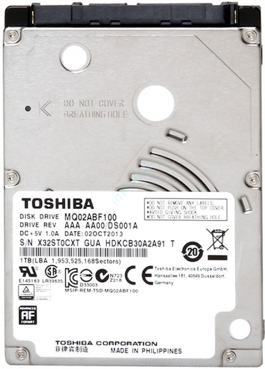 Жесткий диск 1Tb SATA TOSHIBA MQ02ABF100 2.5&quot; 5400rpm 16Mb 7mm — HTPC-Home.ru