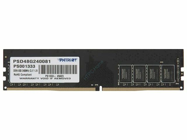 Оперативная память 8Gb Patriot Memory PSD48G240081 DDR4 2400 DIMM фото 1 &mdash; HTPC-Home.ru