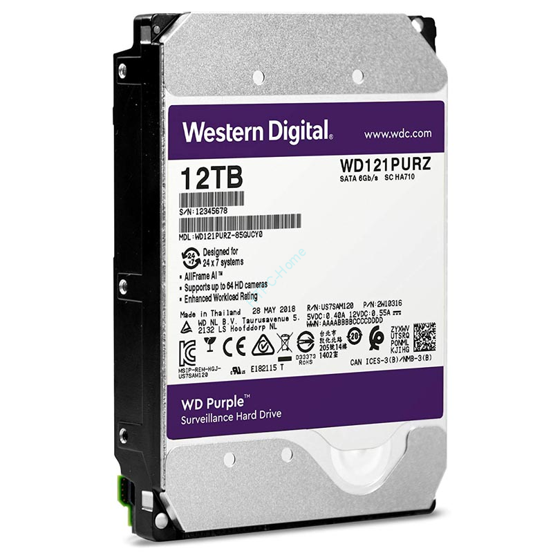 Жесткий диск 12TB Western Digital WD Purple WD121PURZ фото 1 — HTPC-Home.ru