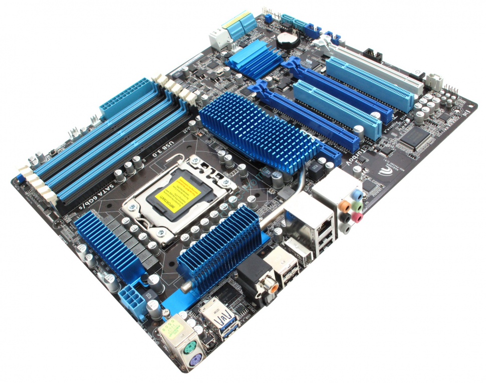 Материнская плата ASUS P6X58D-E LGA1366 < X58 > 3xPCI-E+GbLAN+1394 SATA RAID ATX 6DDR3 фото 1 — HTPC-Home.ru