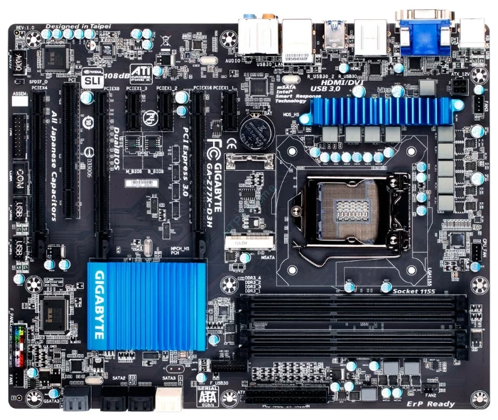 Материнская плата GIGABYTE GA-Z77X-D3H  фото 1 — HTPC-Home.ru