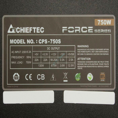 Блок питания Chieftec FORCE CPS-750S 750W ATX 80 PLUS Bronze — HTPC-Home.ru