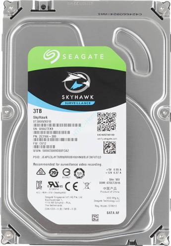 Жесткий диск 3Тb Seagate SkyHawk ST3000VX010 3.5 5900RPM 64MB