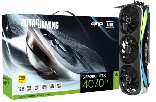 Видеокарта ZOTAC GeForce RTX 4070 Ti AMP EXTREME AIRO 12GB фото 1 — HTPC-Home.ru