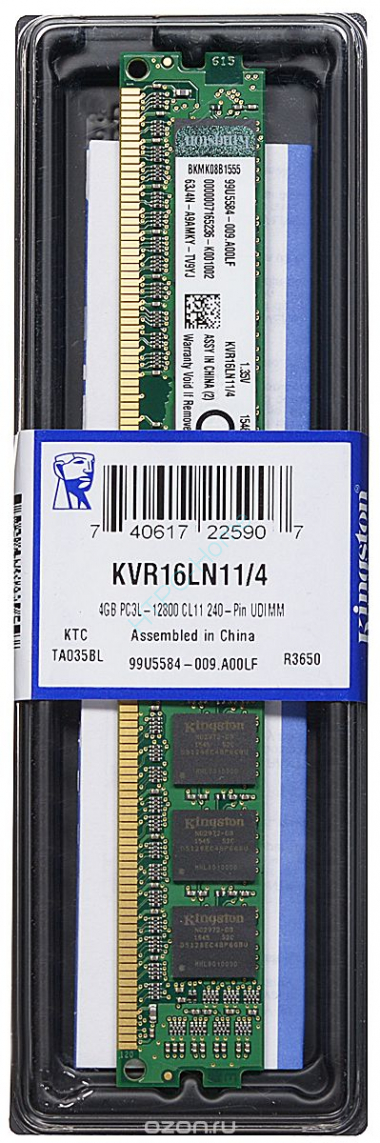 Оперативная память 4Gb Kingston KVR16LN11/4 DDR3L 1600 DIMM — HTPC-Home.ru