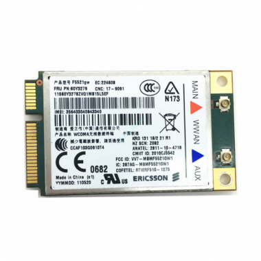mini PCI-e ThinkPad Mobile Broadband - Ericsson F5521gw (3G modem) T420, T420s, T520, W520, X220, X220 Tablet, L420, L421, L520 — HTPC-Home.ru