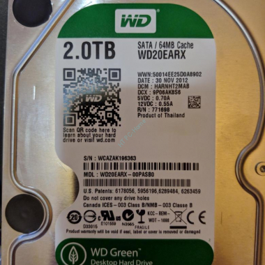 Жесткий диск 2Tb SATA Western Digital Caviar Green WD20EARX 3.5&quot; 64Mb — HTPC-Home.ru