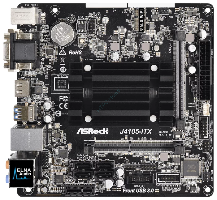 Материнская плата ASRock J4105-ITX фото 1 — HTPC-Home.ru
